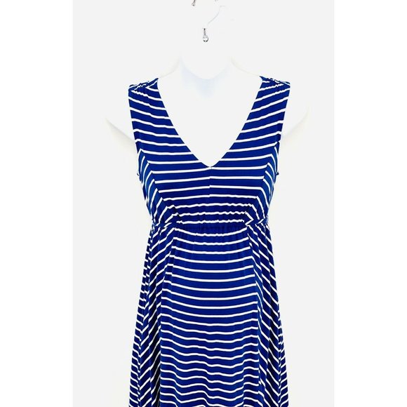 🎉Host Pic Isabel Maternity Maxi Dress Womens Size XS Blue White Stripe - Picture 5 of 9